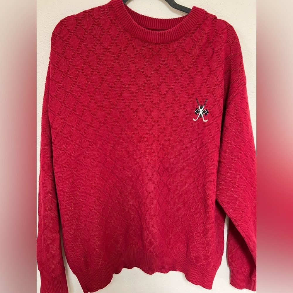 Bolle Golf Sweater Diamond knit Sweater embroidered golf sweater - Picture 2 of 10